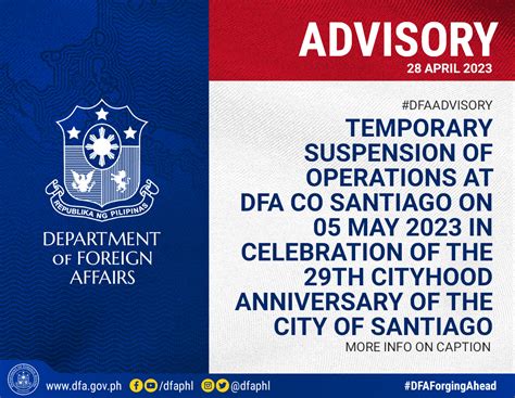 dfa santiago city|Public Advisory: Temporary Closure of Santiago (Robinsons.